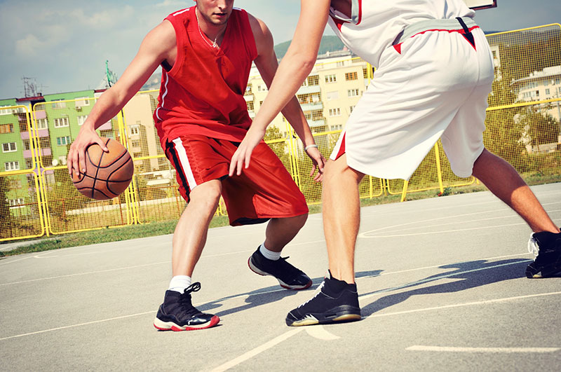 Two basketball players on the court Two basketball players on the court