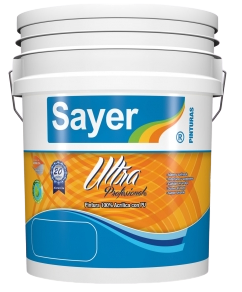 ULTRA PROFESIONAL SATINADA
VU-0XXX
Pintura 100% acrílica con poliuretano, de atractivo acabado
satinado y mate; para todo tipo de interiores y exteriores.
Con gran poder cubriente en seco y 100% lavable
Ideal para comedores, salas, recámaras, oficinas en general,
hoteles, hospitales y restaurantes.
No deja olor al secar y adhiere sobre yeso, tabique, tablaroca,
concreto aplanado, mampostería y madera.
Con Sayer Palette se pueden obtener más de 6,000 colores.
Adicionalmente, cuenta con básicos para igualado
y colores directos de moda.
USO
Ultra Profesional Satinada es una pintura 100% acrílica
con Poliuretano ideal para todo tipo de interiores y exteriores.
Con su elegante acabado Satinado
y una extraordinaria durabilidad puede ser aplicada al exterior
en cualquier tipo de fachada o superficie que requiera
un acabado de calidad así como duradero.
CARACTERÍSTICAS
ACABADO: SATINADO
DURABILIDAD: 20 AÑOS
DILUIR: AGUA LIMPIA 10%
LAVABILIDAD: MAYOR A 15000 CICLOS
RENDIMIENTO TEÓRICO: 10 A 12 M2/L
APLICACIÓN: BROCHA/RODILLO/PISTOLA
PRESENTACIÓN CUBETA