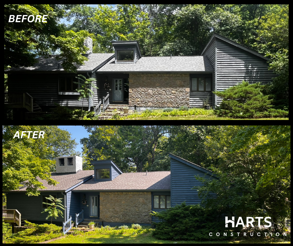 Roof Replacement, Pressure Washed and Exterior Painted House-Batavia, OH