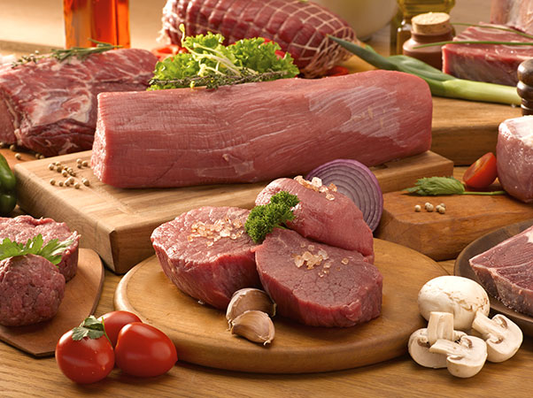 Raw meat in market Raw meat in market
