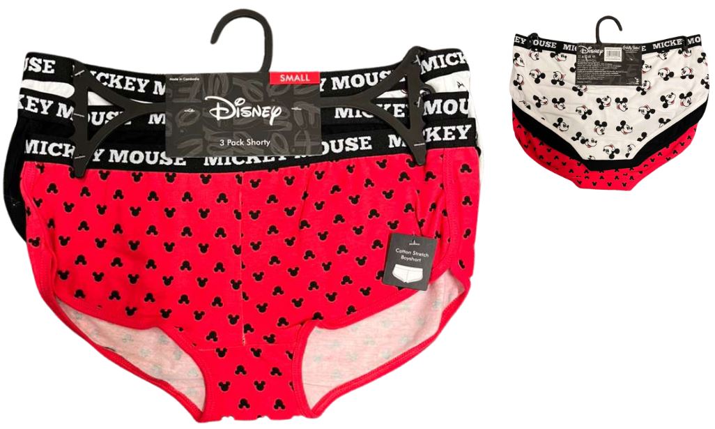 43MK903X1HZA-RED
3PK LADIES UNDERWEAR MICKEY MOUSE
S,M,L,XL
UPC  193159161538
36 CS/PACK