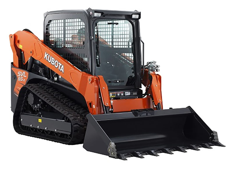 Kubota SVL65 - 68hp cab/heat/ac
$375/day $1125/wk  
Tooth or Smooth Bucket
Joystick controls (8000lbs)