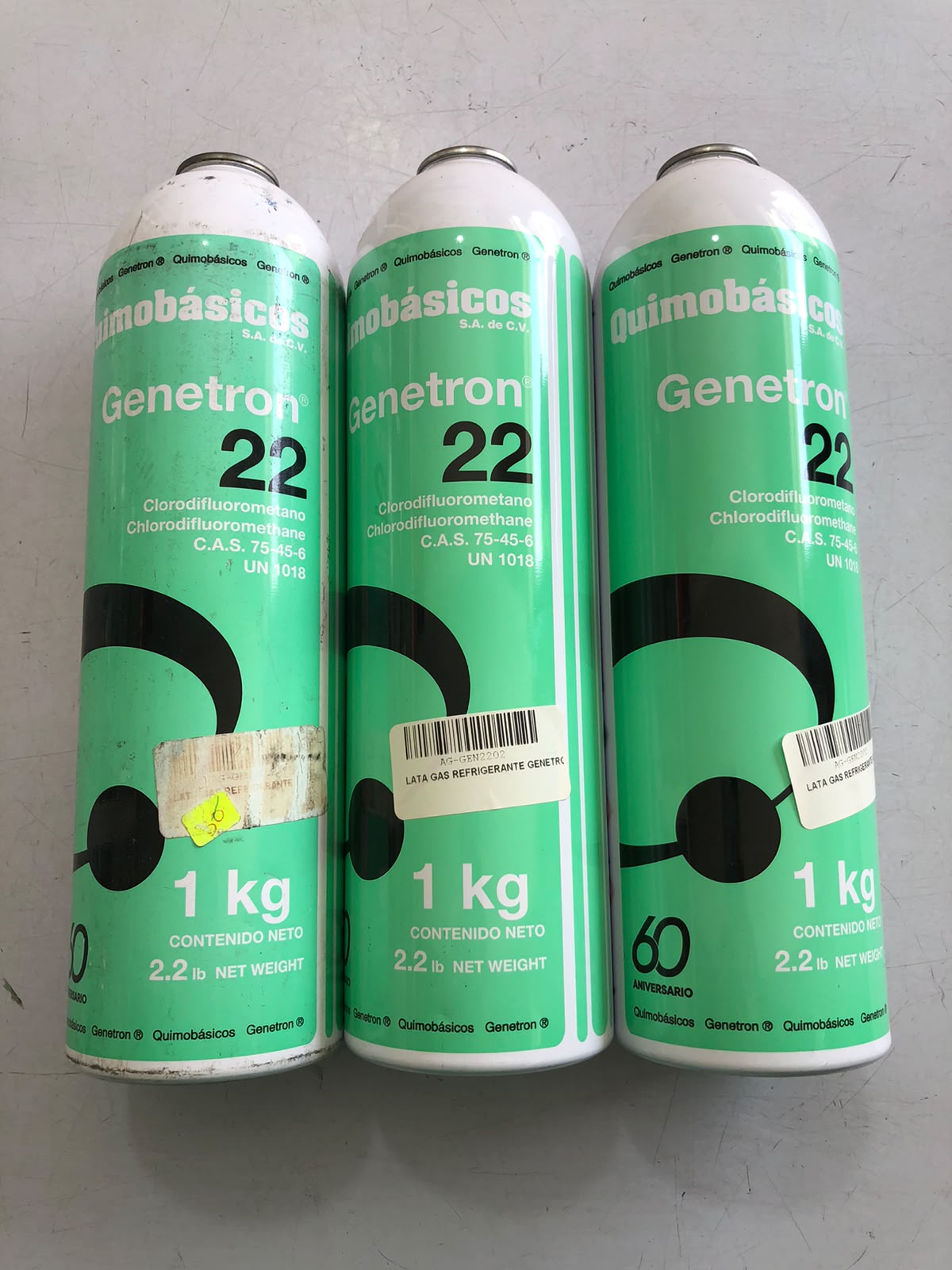 Gas refrigerante r22
Genetron
1 kilo