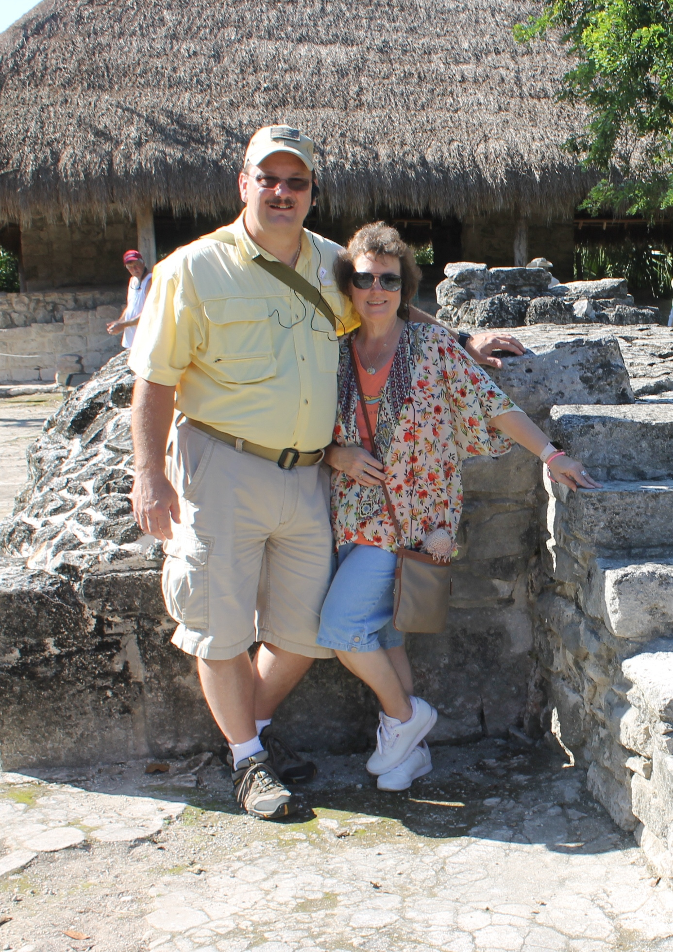 On our tour, we went to the Mayan Ruins.