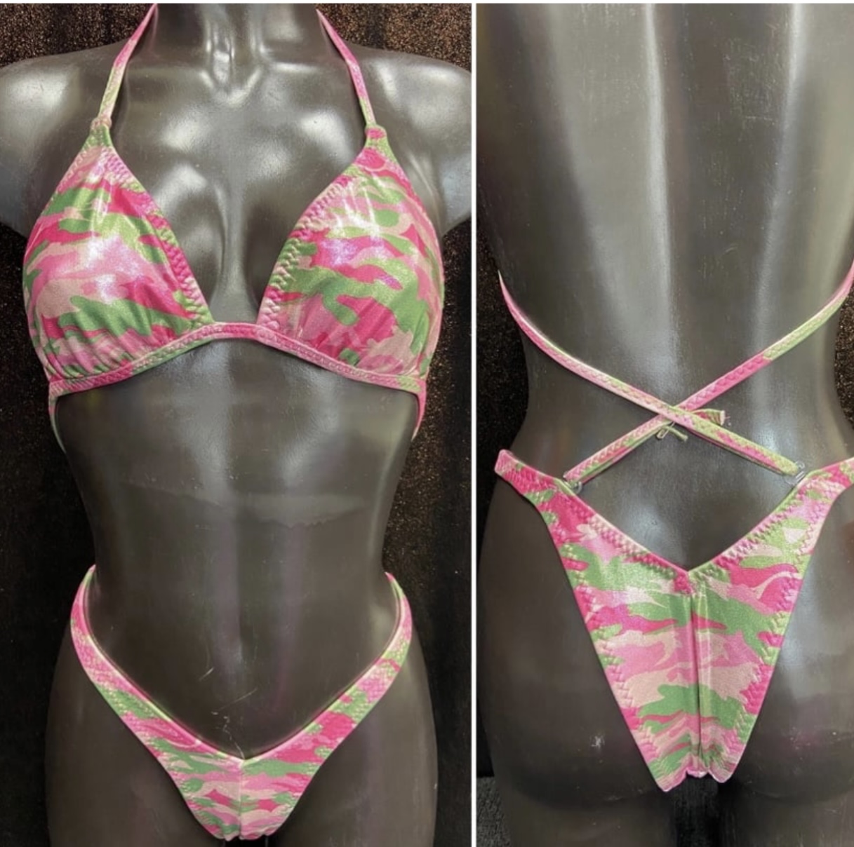 R6004 $40
B banded top
Small front
XXsmall back
Pink Camo frost