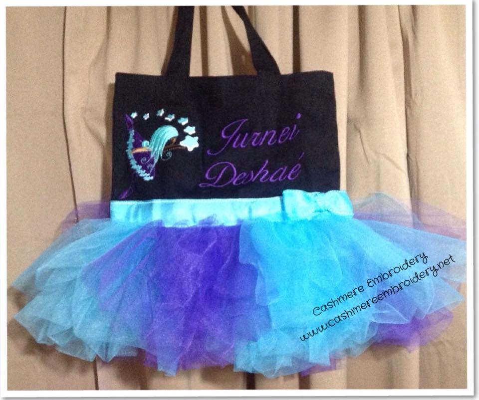 Purple & Turquoise Tutu Bag