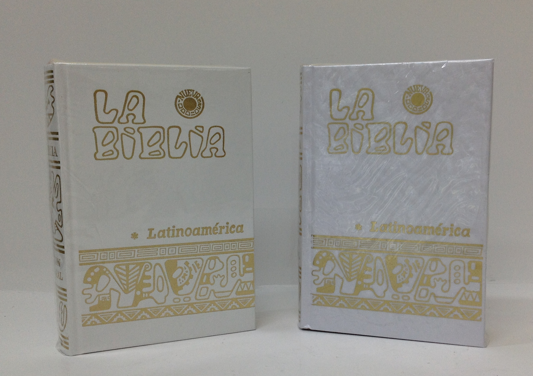 BIBLIA LATINOAMERICANA CHICA BLANCA Y NACARADA