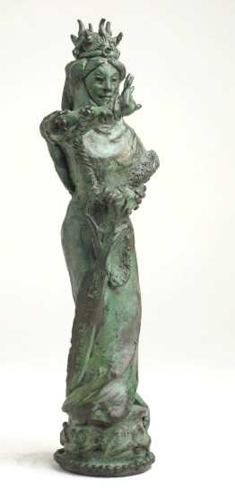 While Queen (chess piece)
Artist: Bill Girard, Royal Oak, MI
Formerly collection of Allen Abramson
Photo courtesy of Ken Weikal, Farmington Hills, MI. 