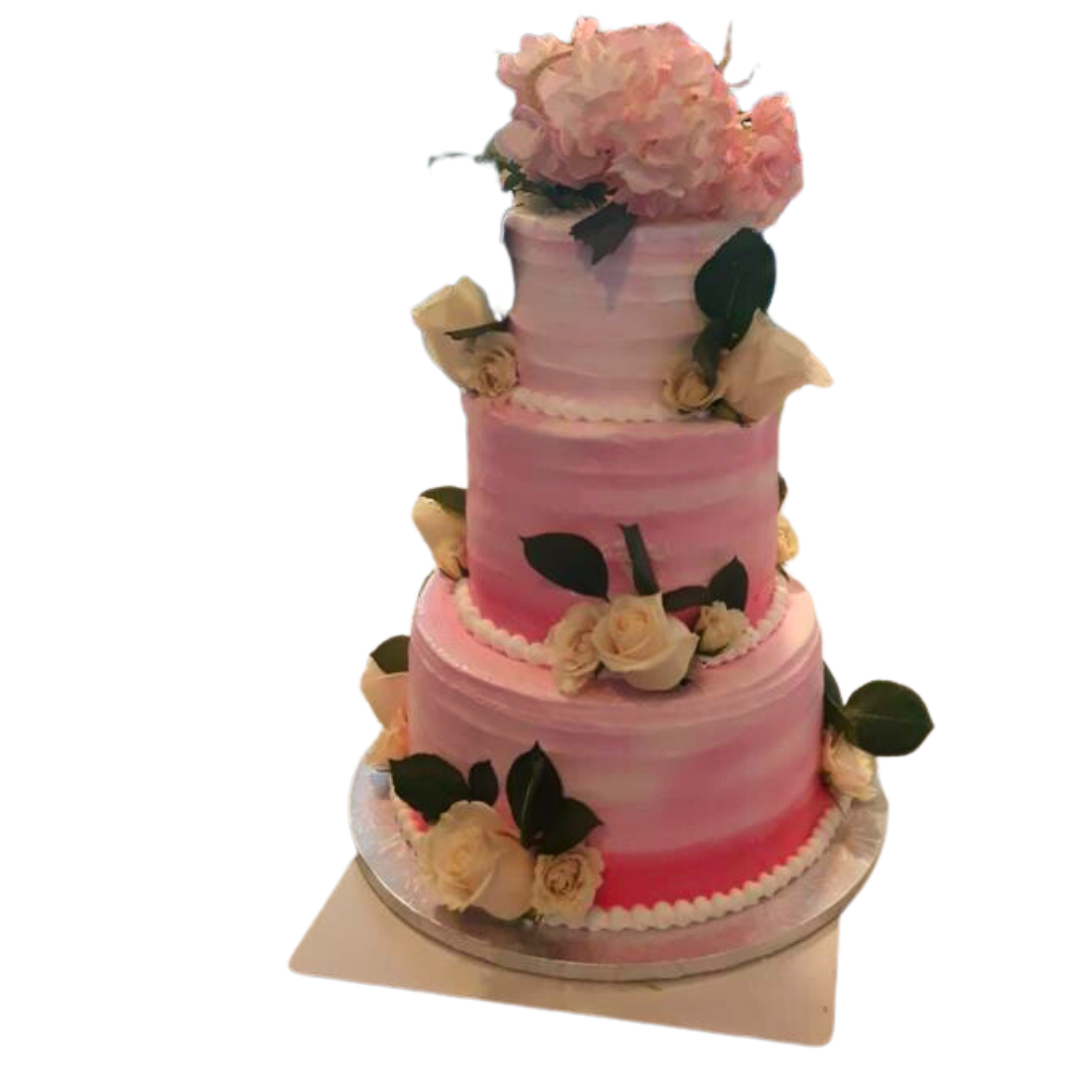 Pink 3-tier Cake 