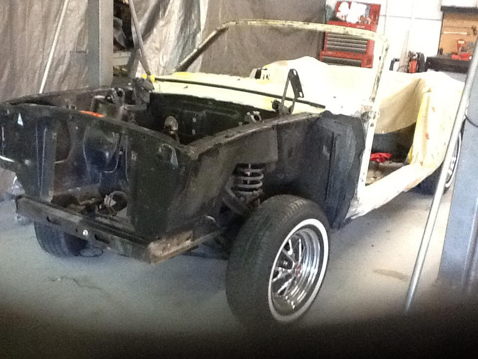 The motor and interior was removed