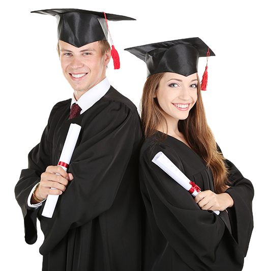 Happy child with glasses holding books and an apple on top