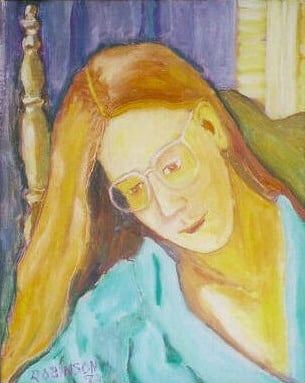 Op-057 ESTHER 20 in x 16 in Oil on Linen 1993 private collection