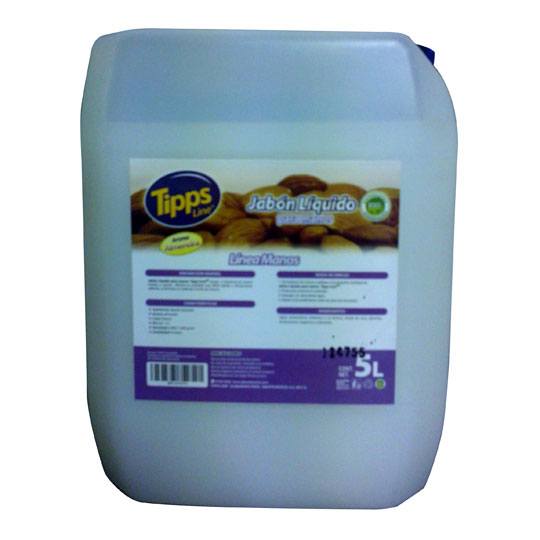 JABON  LIQUIDO PARA MANOS , MARCA TIPPS ,5 LITROS