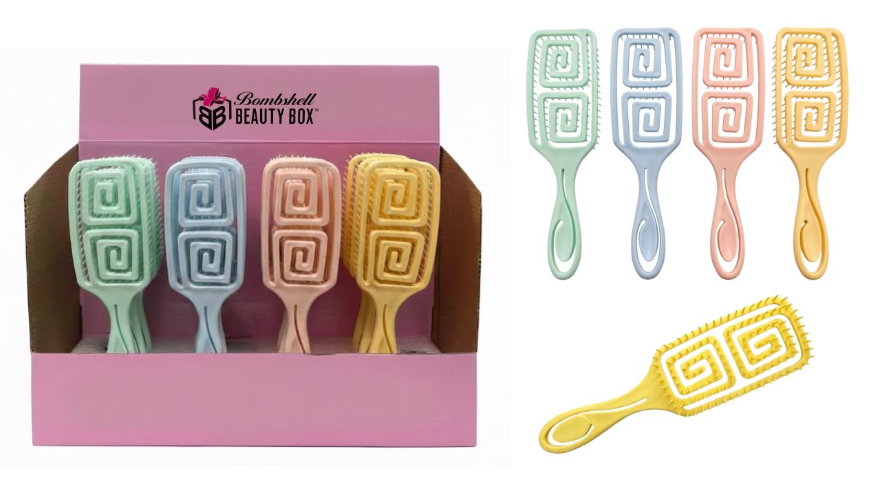 BR-395
HAIR BRUSH PASTEL SQUARED 12 UNIT DISPLAY
UPC: 812462034567
240 CS PACK