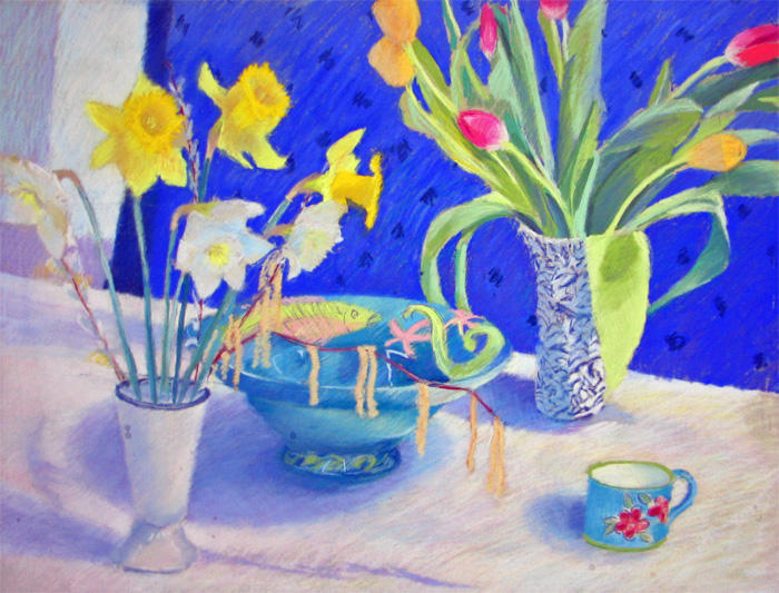 The Fish Bowl by Katherine Tyrrell (Pastel 19.5" x 25.5")