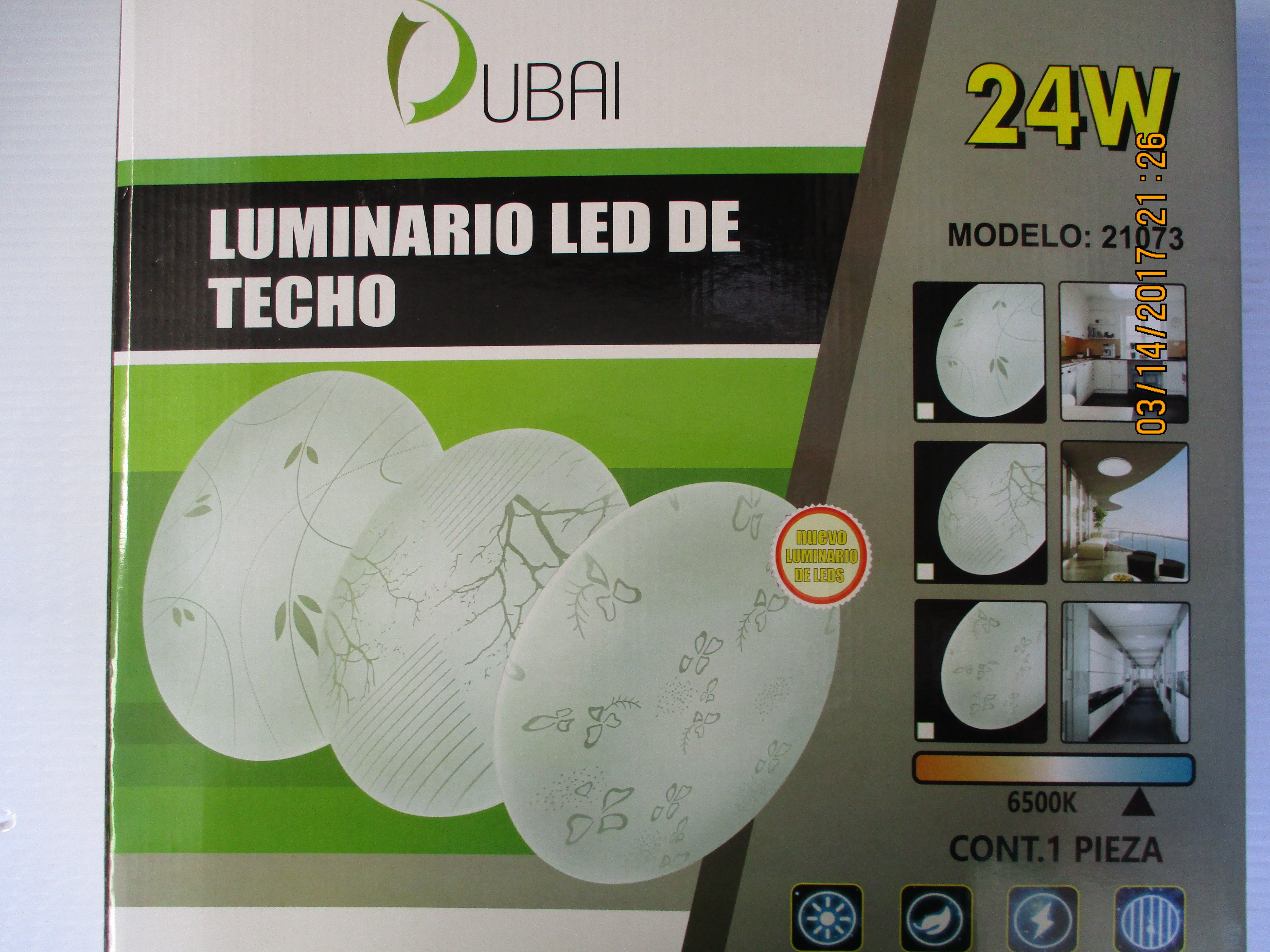 LUMINARIO DE LED PARA TECHO DE 24W
MARCA: DUBAI
CÓDIGO: 21073