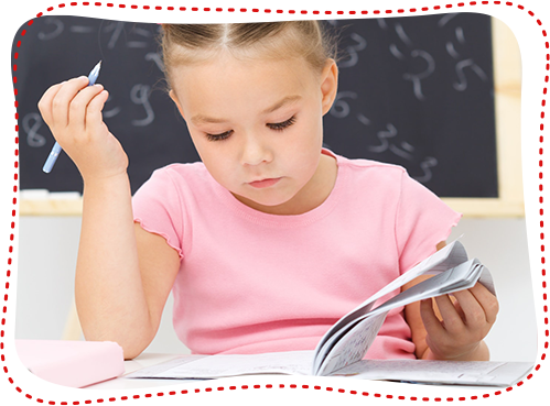 Little Girl is Studying