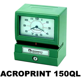 Reloj checador electromecánico
Impresión AUTOMATICA, Imprime mes, día, hora y minutos.
Fabricado en materiales de polycarbonato ABS de alto impacto, resistente al trato rudo anticorrosivo y a prueba de oxidación.
Se pueden manejar tarjetas de asistencia, semanales, quincenales y/o ticket de estacionamiento.