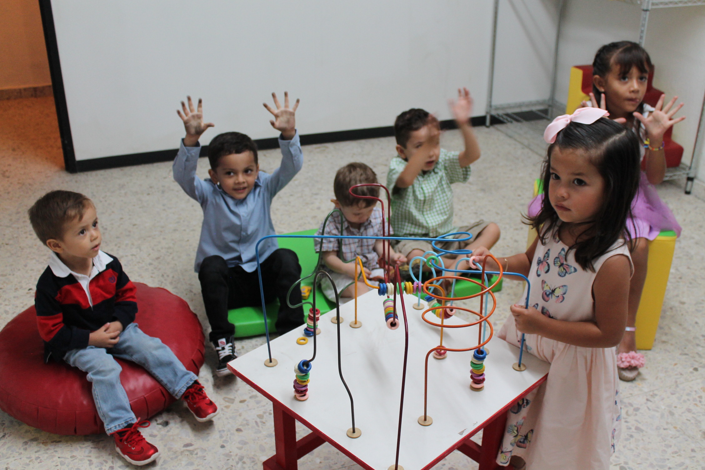 Smiling boy in computer class