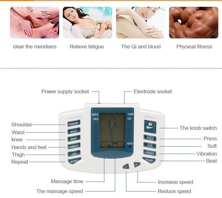 JR-309A
Masajeador de pulso de acupuntura electroestimulación
estimulador muscular eléctrico, máquina de fisioterapia, 16 almohadillas