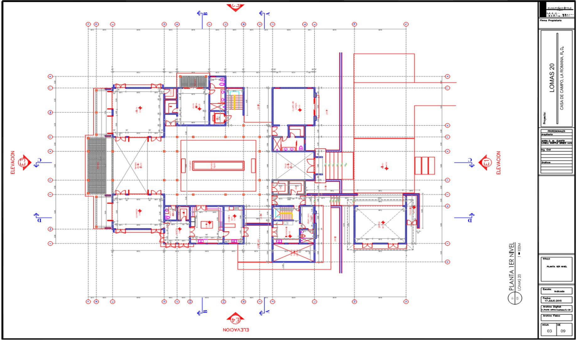 Villa Lomas 20
1,300 m2 de construcción. Casa de Campo
Presupuesto de Construcción