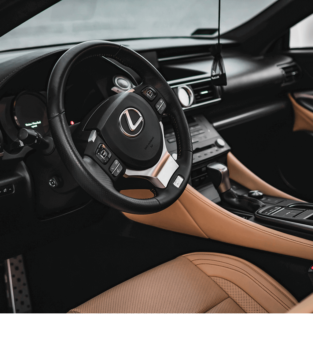 the inside of a Lexus