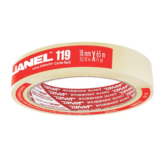 CINTA ADHESIVA TRANSP JANEL 18X65 PZA
TRANSPARENTE LINEA 119 CORTE FACIL
ARTÍCULO: CINTA ADHESIVA
TIPO: CORTE FACIL
COLOR: TRANSPARENTE
MODELO: 119
MARCA: JANEL