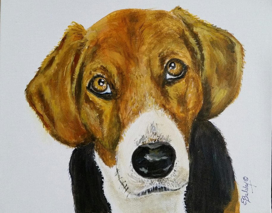 'Best Friend', Acrylic on 8"x10" Canvas Panel