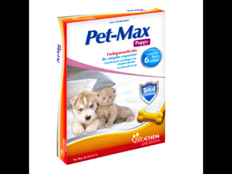 PET002 DESPARASITANTE PET-MAX PUPPY BLISTER 6 TAB