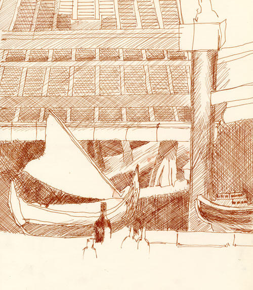 The boat in PJ's bar