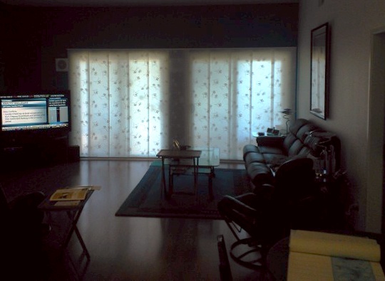 Hunter Douglas Skyline gliding panels with traveling wand