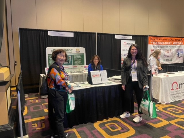 Celia Greta Binarao at the Calmoseptine booth at the Western Pharmacy Exchange show in Las Vegas, NV. April 2024.