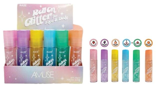 GL028
FACE &amp; BODY GLITTER
24 PC DISPLAY
