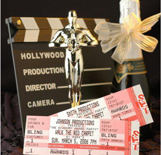 Ticket Academy Awards Party Invitations