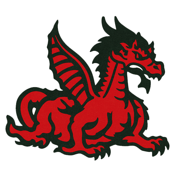 A red animated dragon A red animated dragon