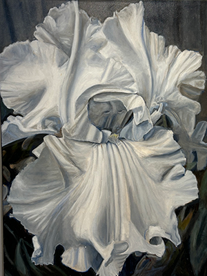 Painting of an iris flower