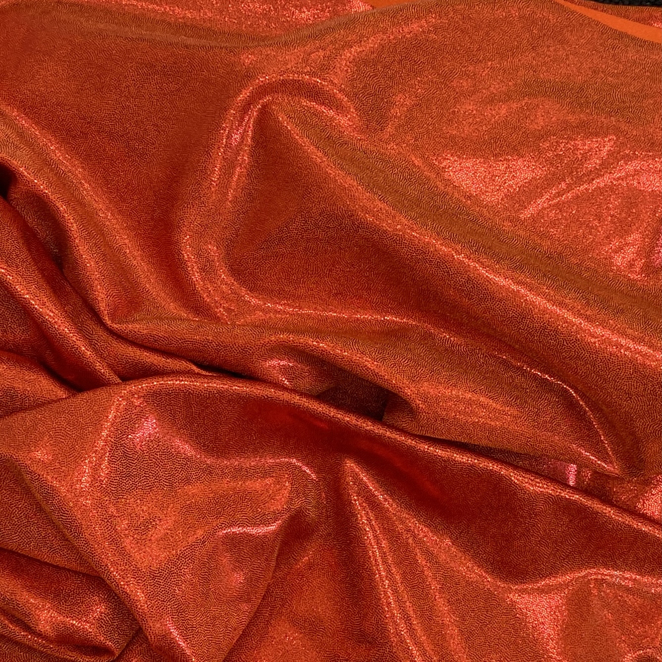 Red frost on burnt orange 