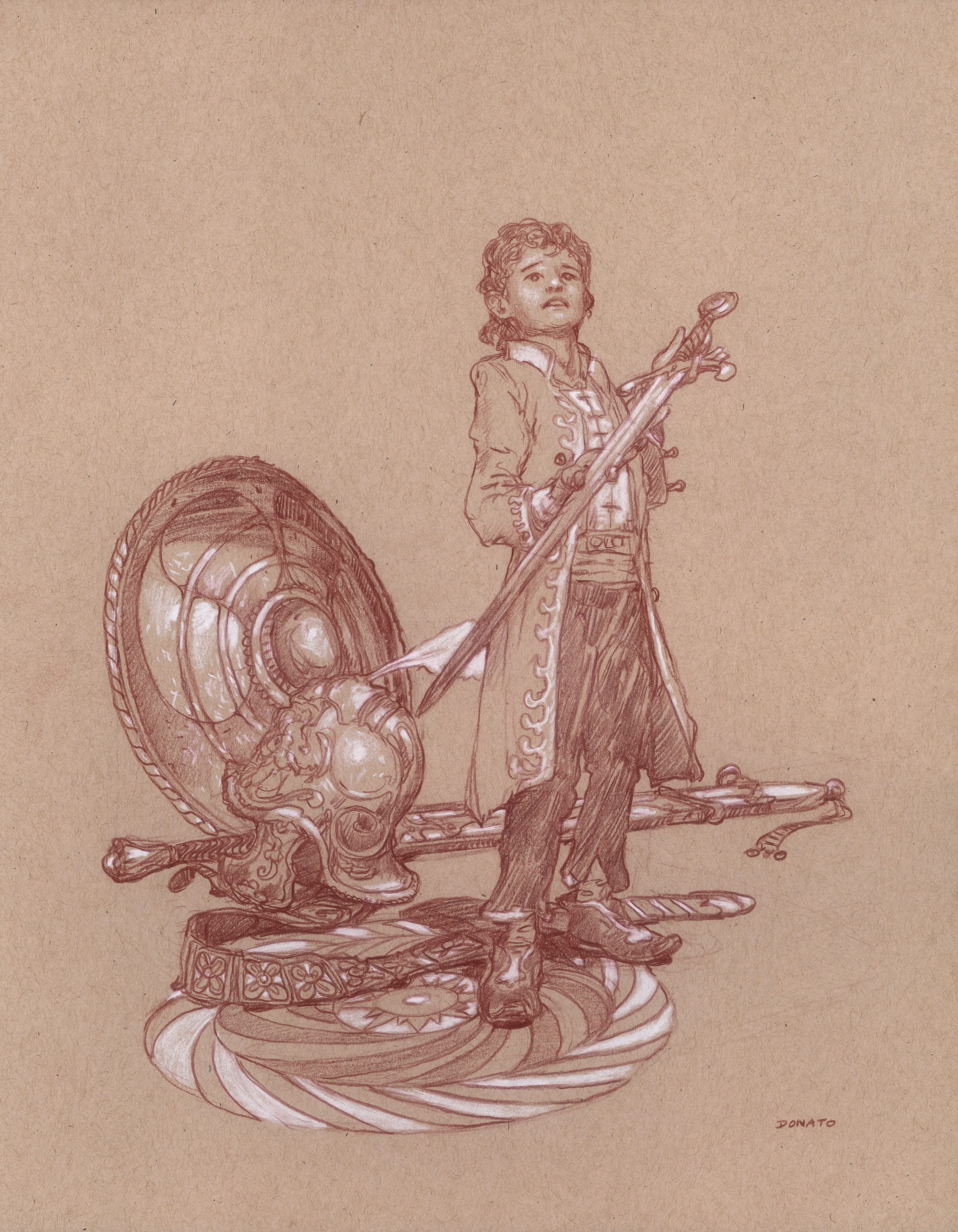 Uprooted- Chapter 23  -The Son
14" x 11" Watercolor Pencil and Chalk on Toned Paper 2018