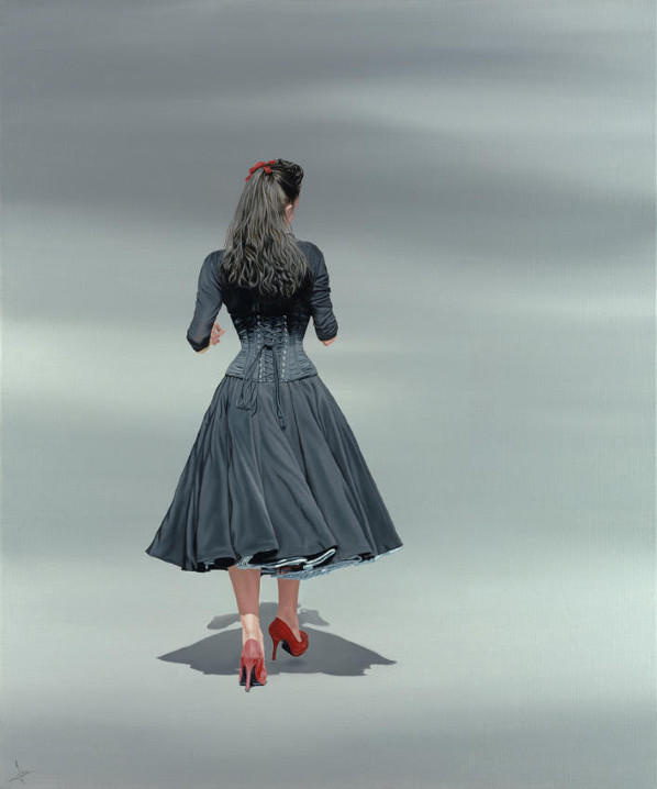 THE BLACK BASQUE, 91.5 X 76cm, SOLD