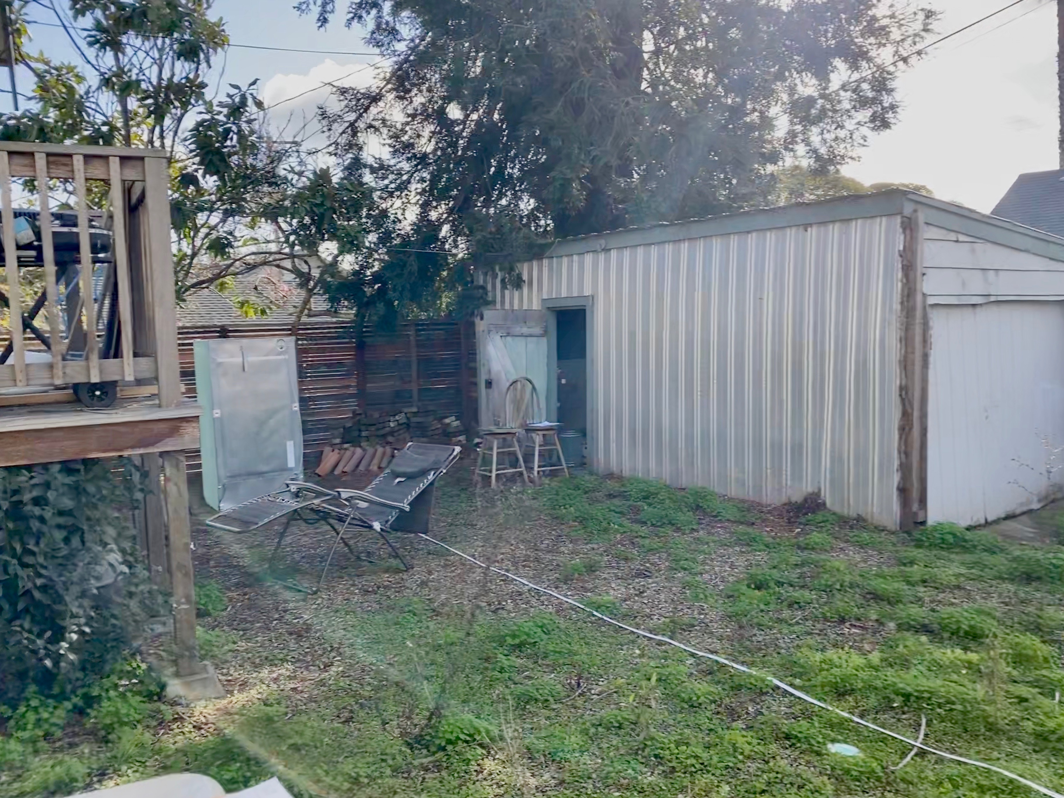 Before - unused backyard
