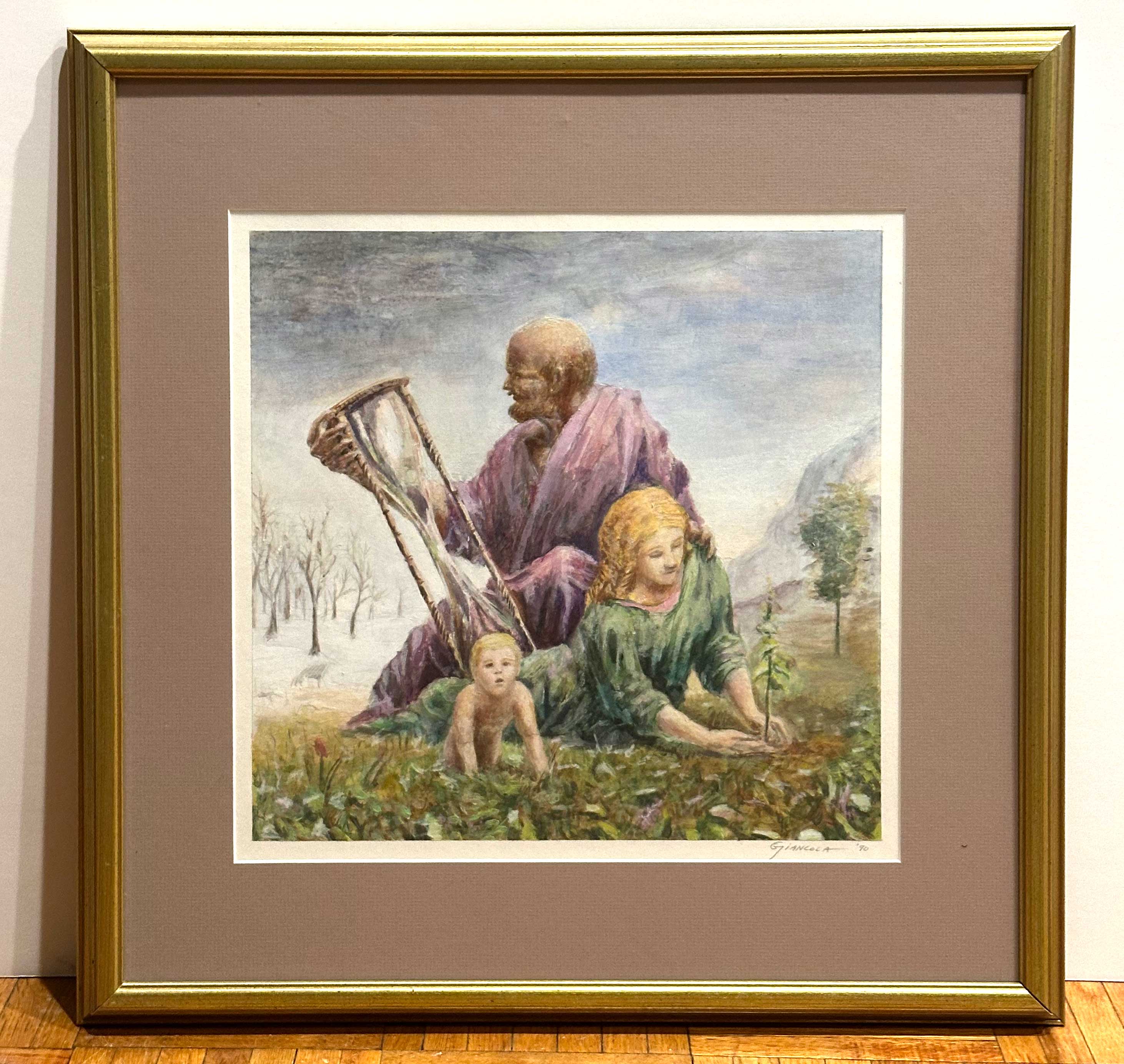 The Family
13" x 13" acrylic on board 1990
$300