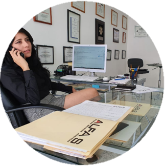 Smiling businesswoman