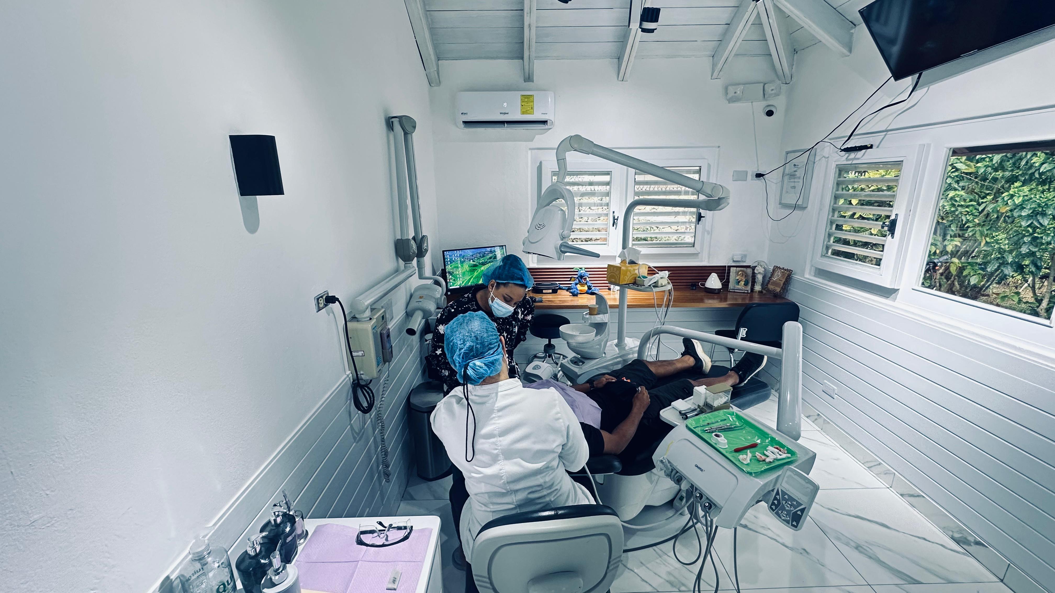 Young doctor and patient