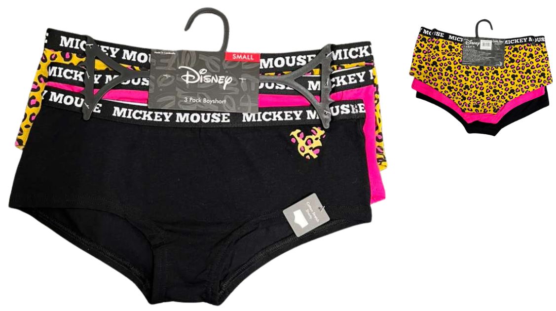 43MK901X1HZA-BLK
3PK LADIES UNDERWEAR MICKEY MOUSE
S,M,L,XL
UPC  193159161514
36 CS/PACK