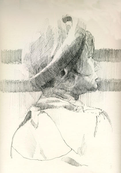 Patricia #1 - pen and pigment ink