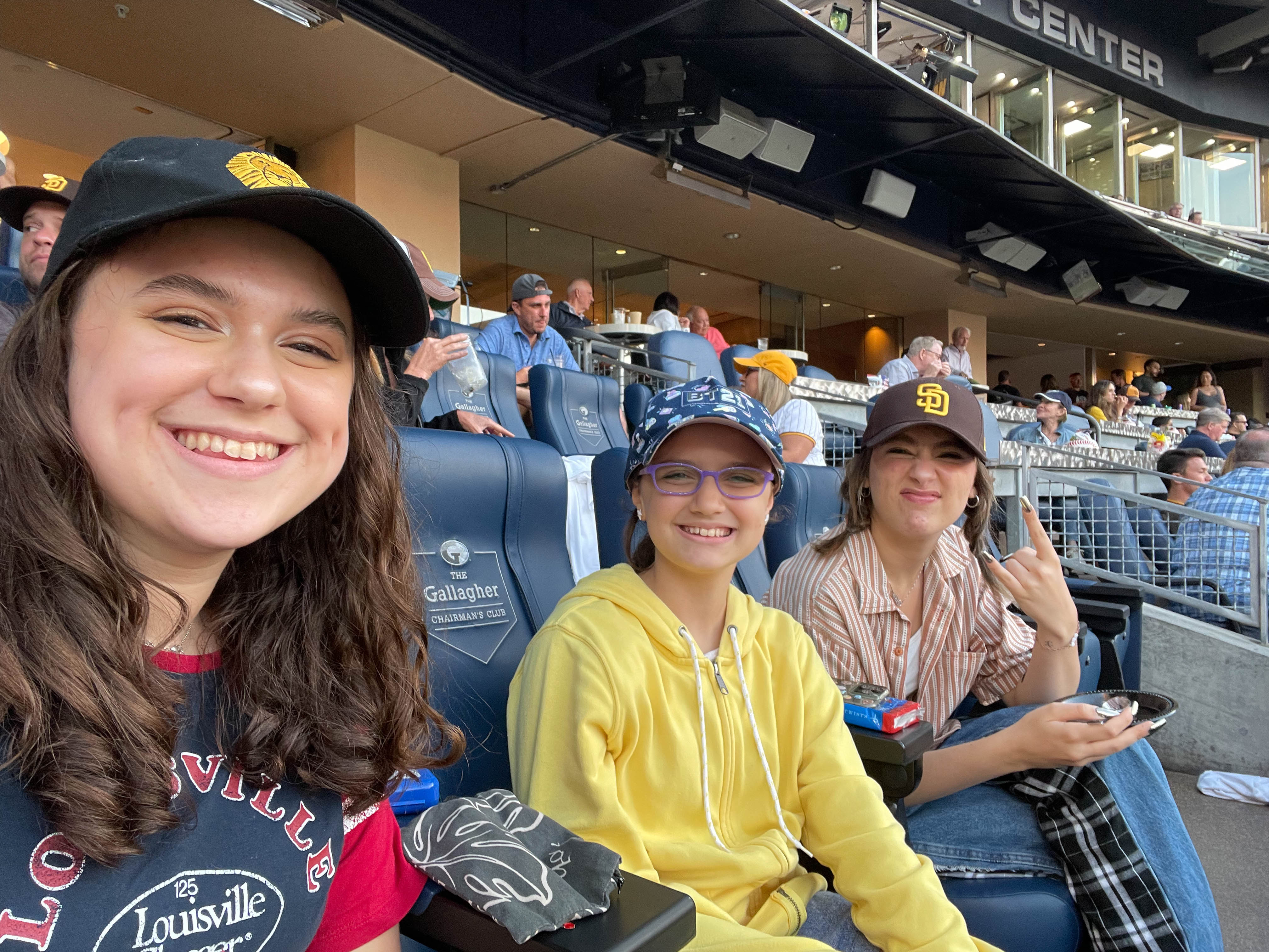 We saw a Padres game from a private box