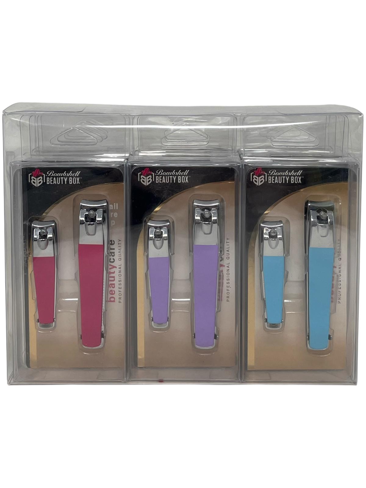 BB-76
ESSENTIALS MANICURE 3 COLORS PINK , BLUE &amp; PURPLE 
12 PC