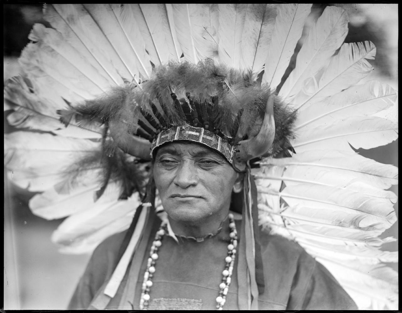 Mashpee Indian Cape Cod. No name is given. Photo is dated 1929 from the Leslie Jones collection Boston Public Library.