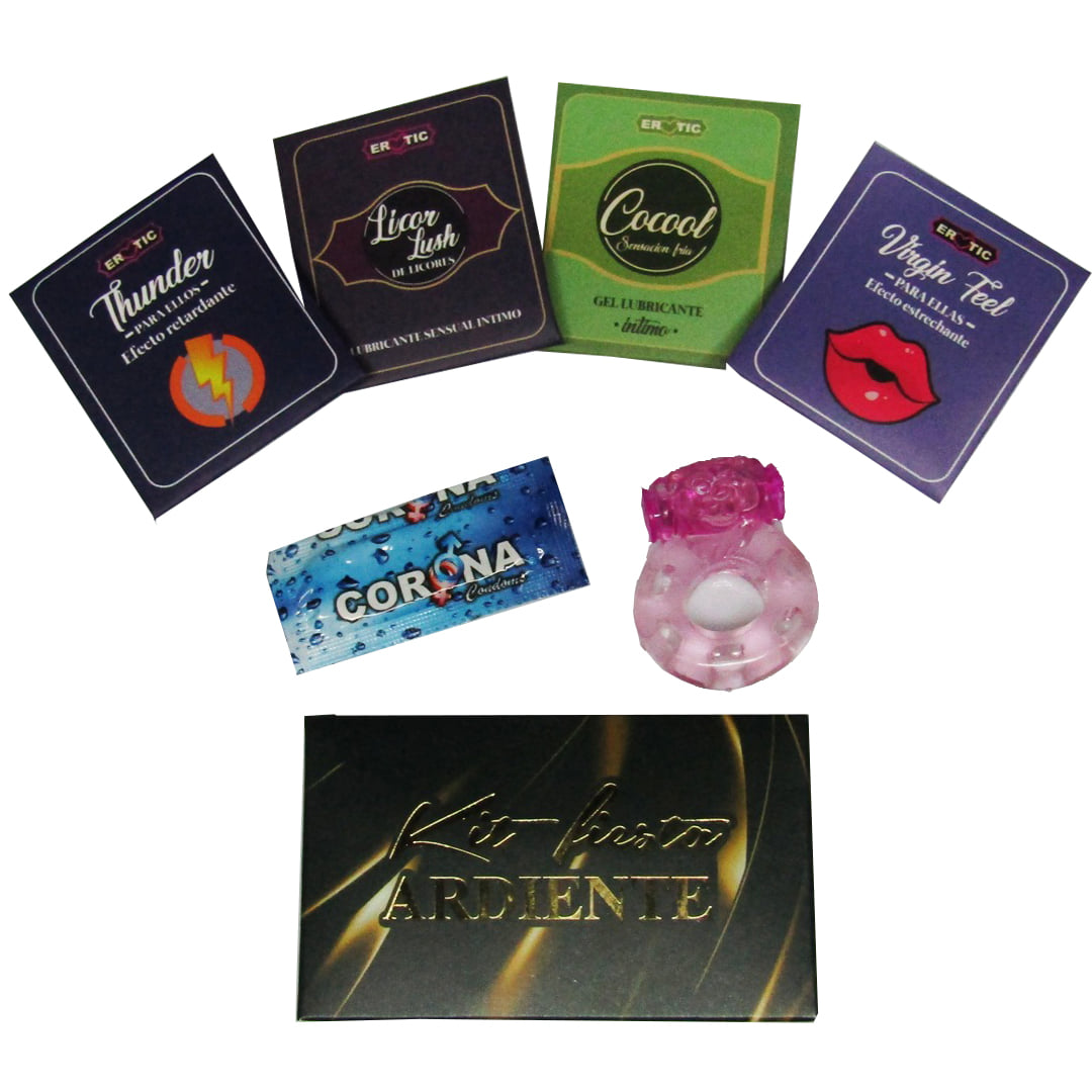 KIT SENSUAL ARDIENTE
RETARDANTE
LICOR LUSH
MULTIORGASMO COCO
ESTRECHANTE VAGINAL
PRESERVATIVO
ANILLO VIBRADOR PARA EL PENE
$ 27.000