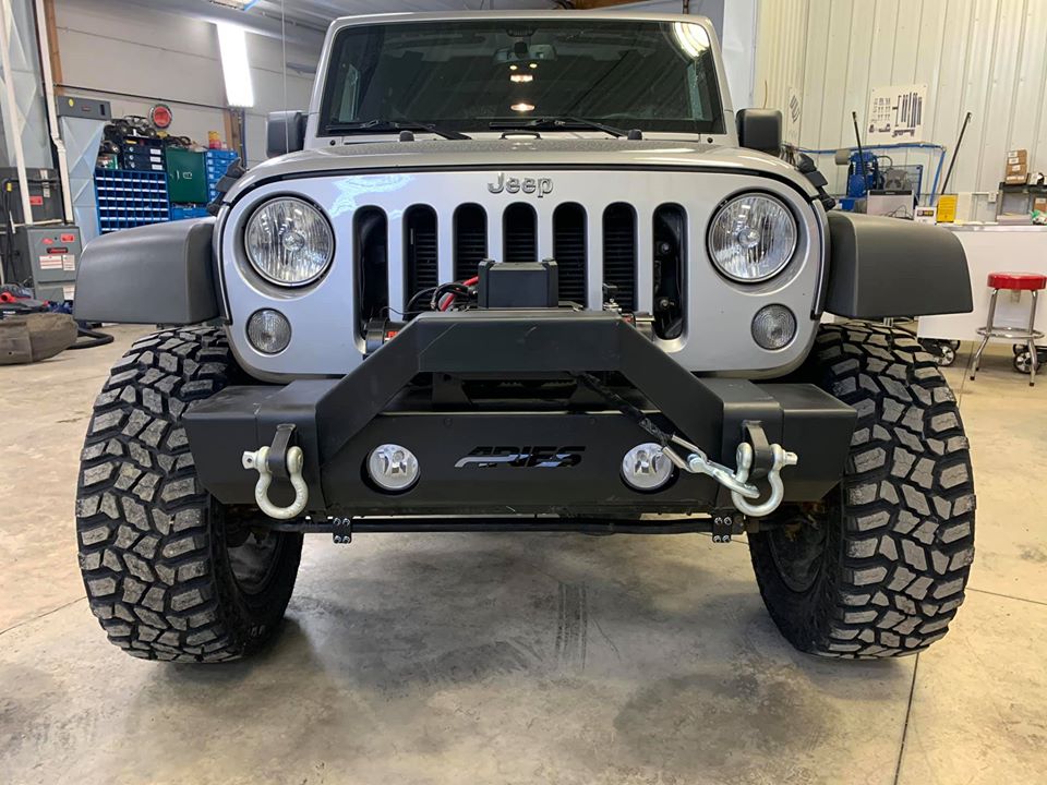 Front of Gray Jeep